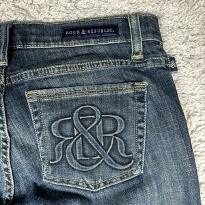Rock and Republic Jeans Womens 8 Berlin Skinny Dark Wash Concert Party Night Out